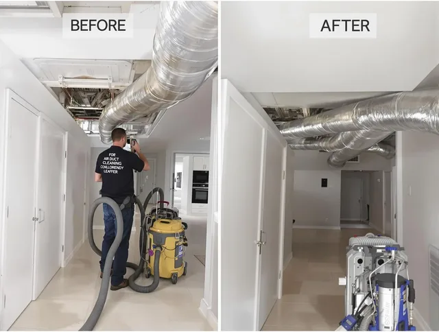 Norwell Air Duct Cleaning professional performing thorough air duct cleaning in Norwell