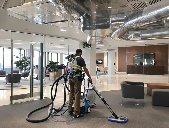Commercial duct cleaning service by Norwell Air Duct Cleaning in Norwell