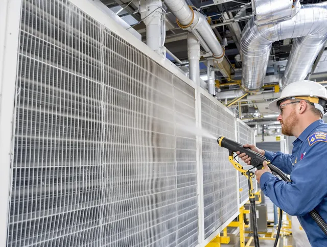 Professional commercial coil cleaning by Norwell Air Duct Cleaning in Norwell